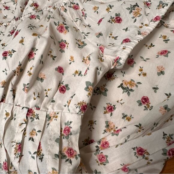 Children’s Place Girls Floral Print Dress Sz 7/8 Coquette Milkmaid Fall Prairie - Picture 8 of 9